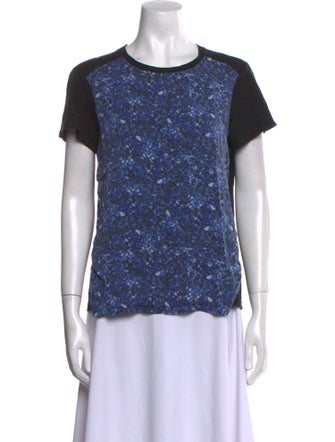 Proenza Schouler Silk Floral Print T-Shirt