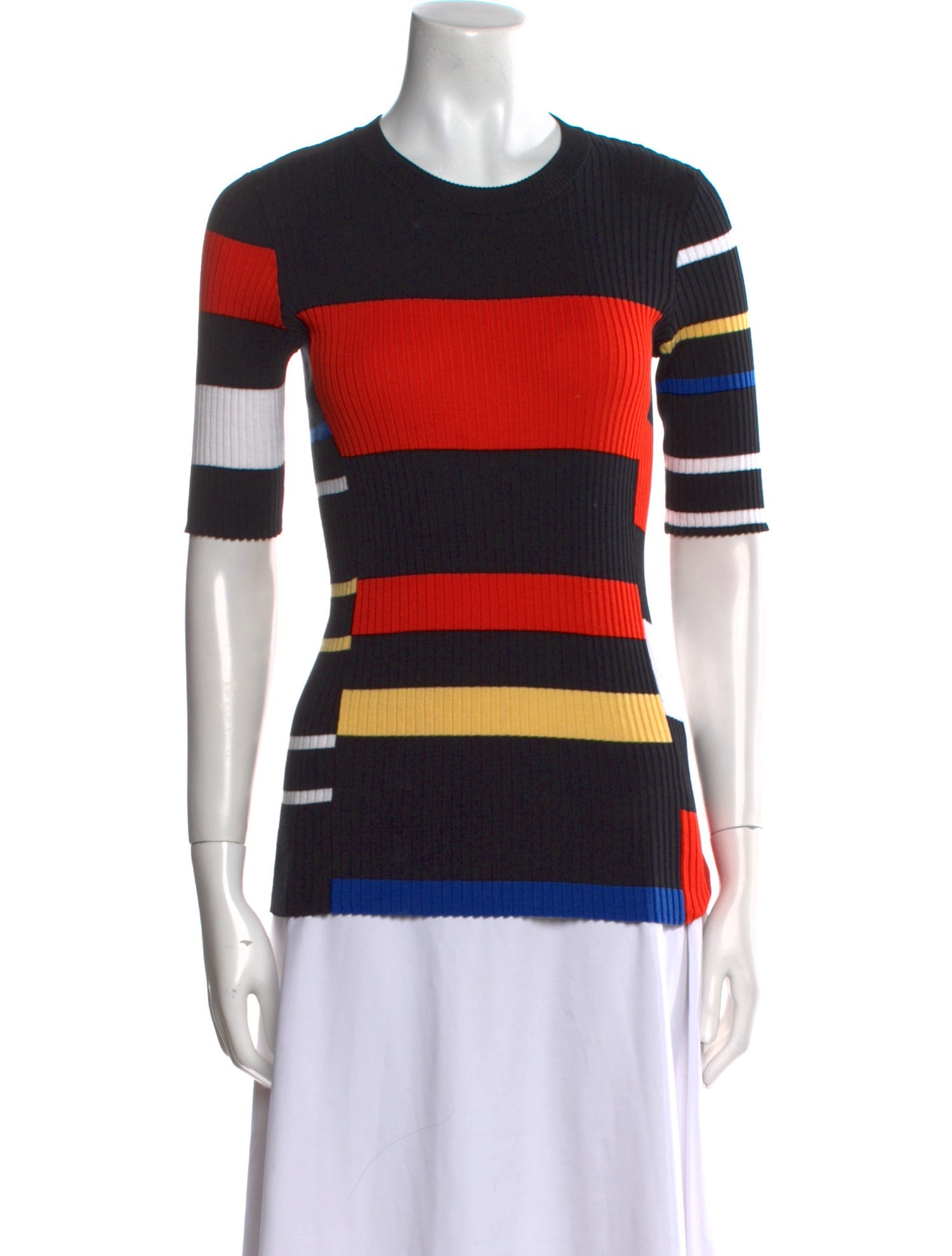 Proenza Schouler Striped Crew Neck Sweater