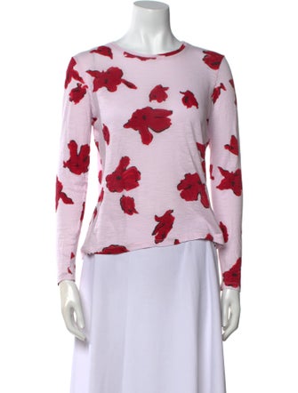 Proenza Schouler Floral Print Crew Neck Sweatshirt