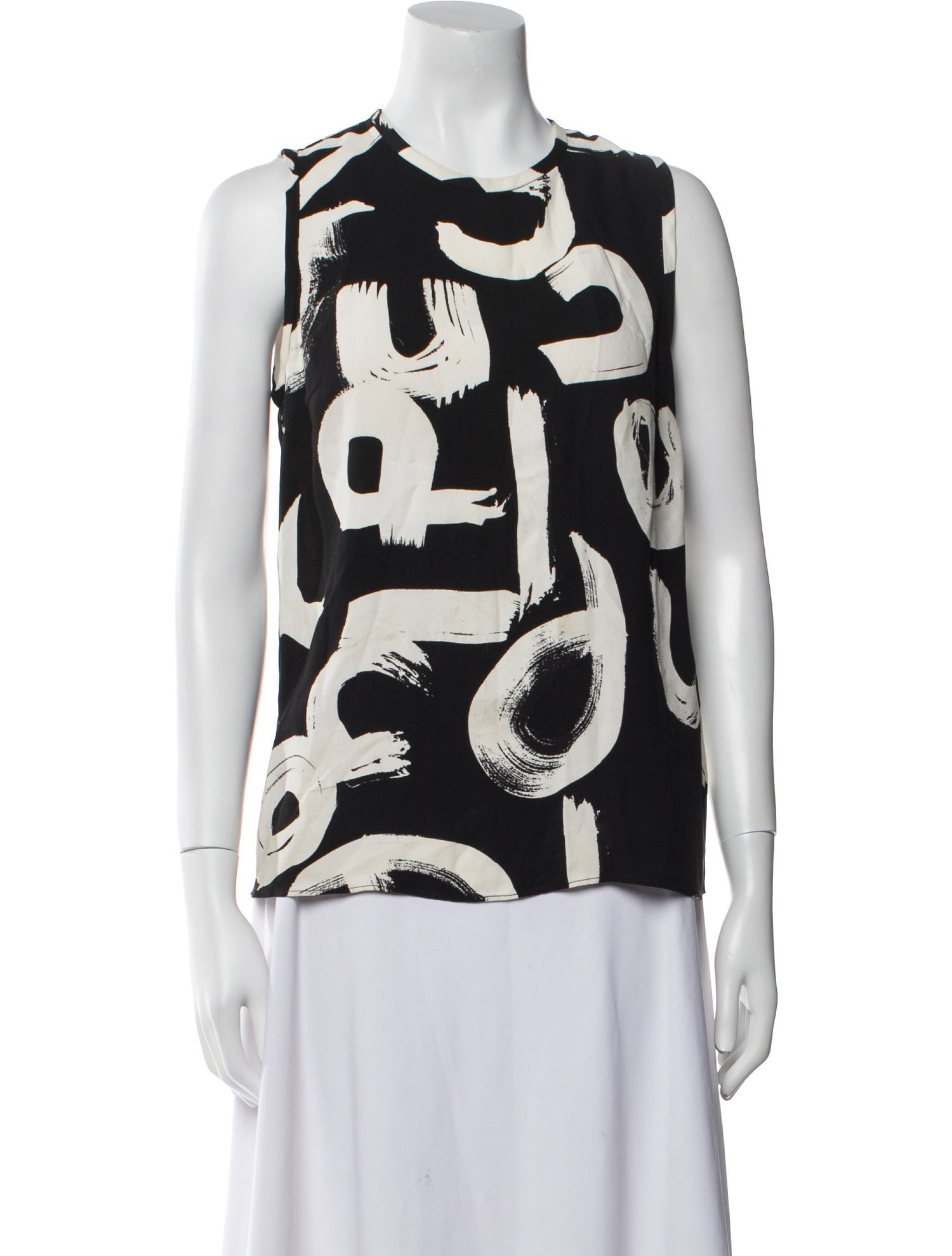 Proenza Schouler Printed Crew Neck Top