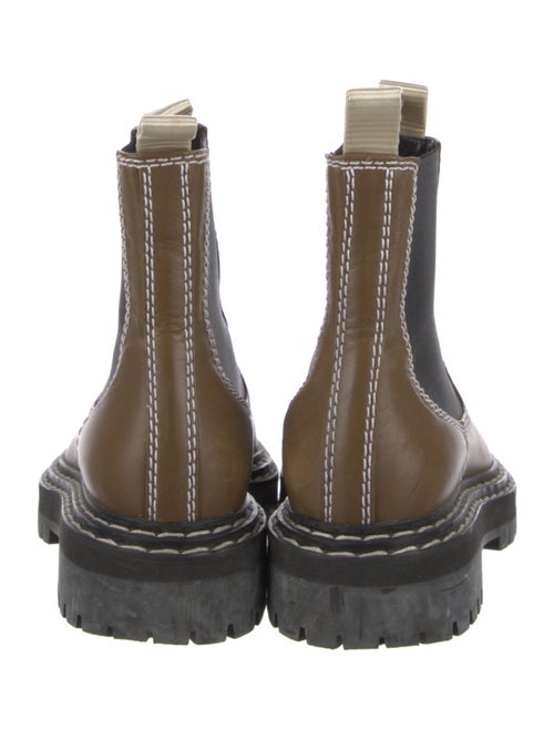 Proenza Schouler Leather Colorblock Pattern Chelsea Boots