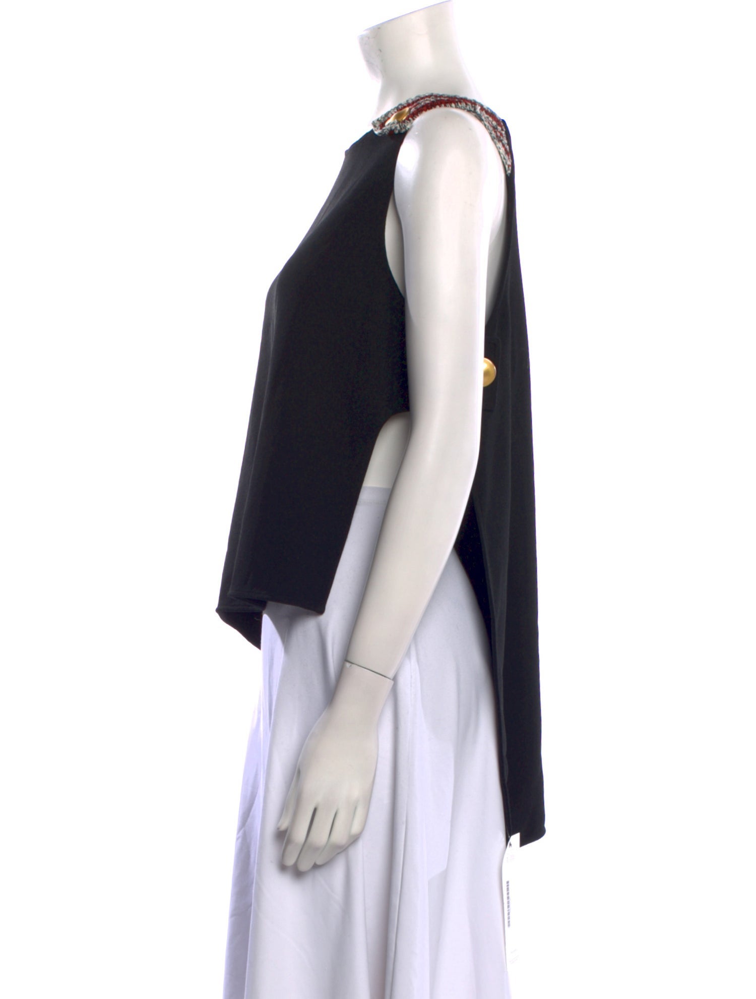 Proenza Schouler Bateau Neckline Sleeveless Top