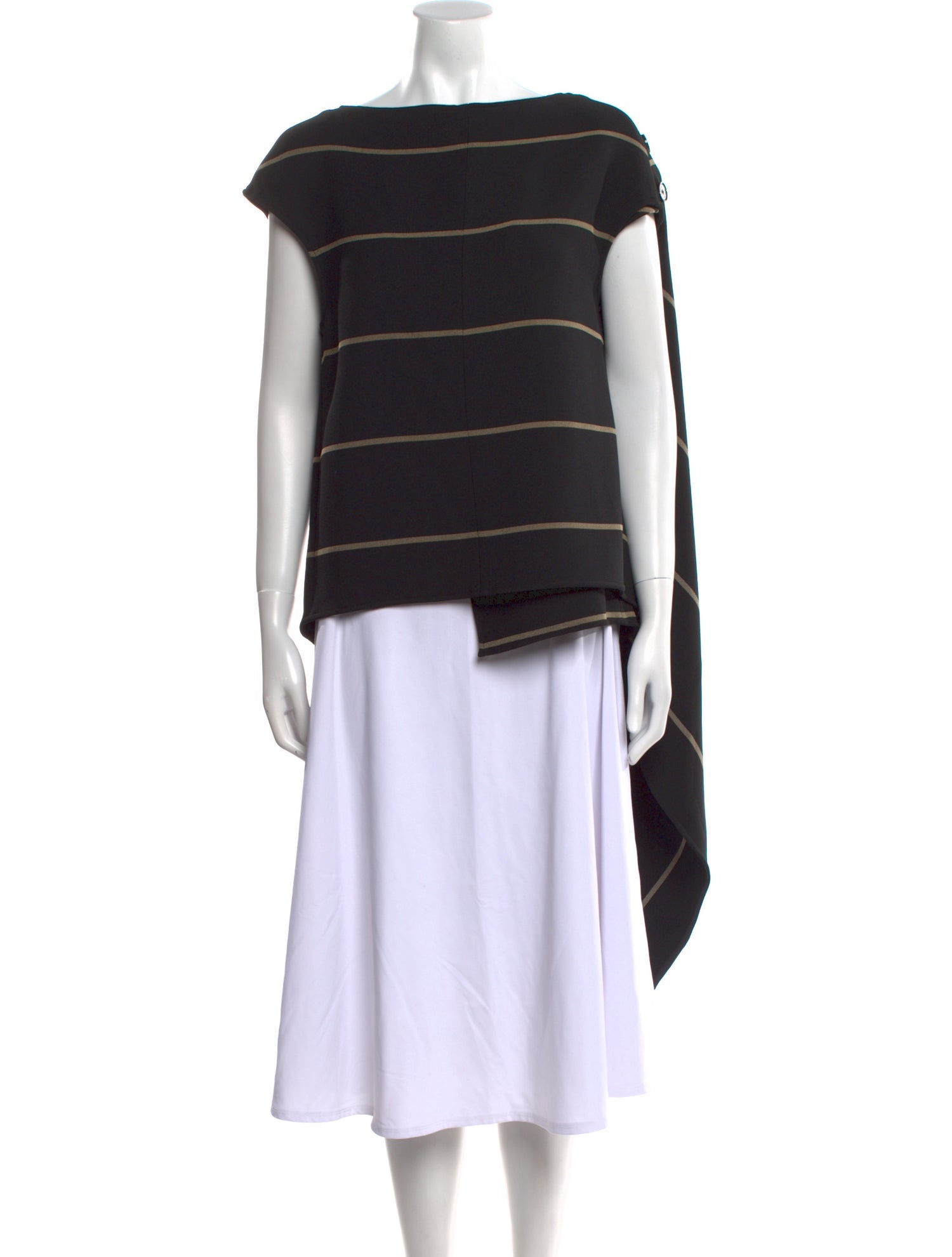 Proenza Schouler Striped Bateau Neckline Tunic