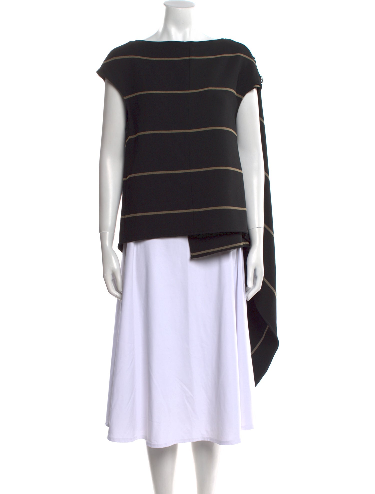 Proenza Schouler Striped Bateau Neckline Tunic