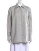 Proenza Schouler Striped Long Sleeve Button-Up Top