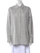 Proenza Schouler Striped Long Sleeve Button-Up Top