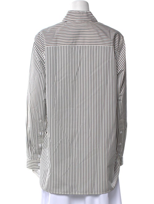 Proenza Schouler Striped Long Sleeve Button-Up Top