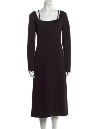 Proenza Schouler White Label Square Neckline Midi Length Dress