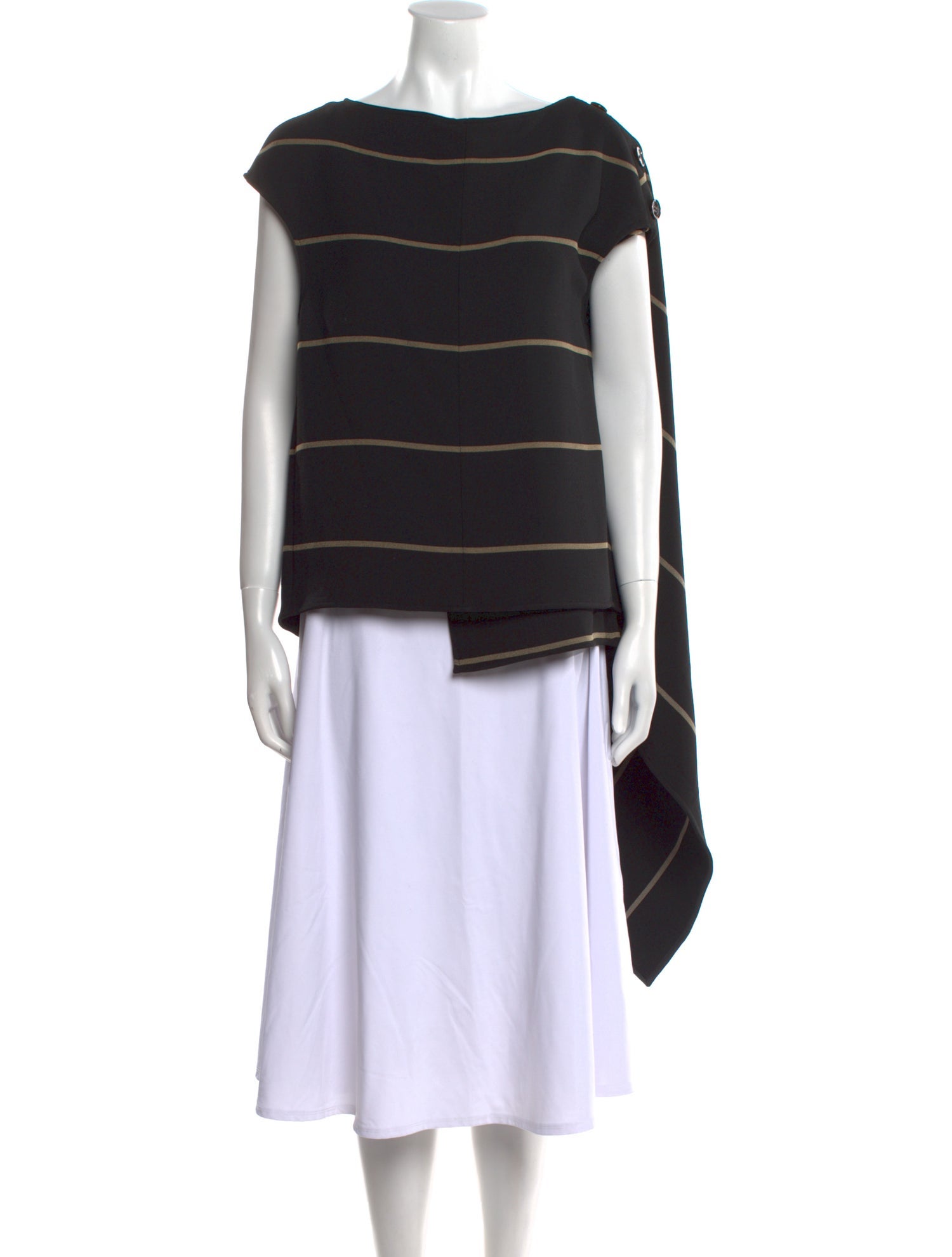 Proenza Schouler Striped Bateau Neckline Tunic