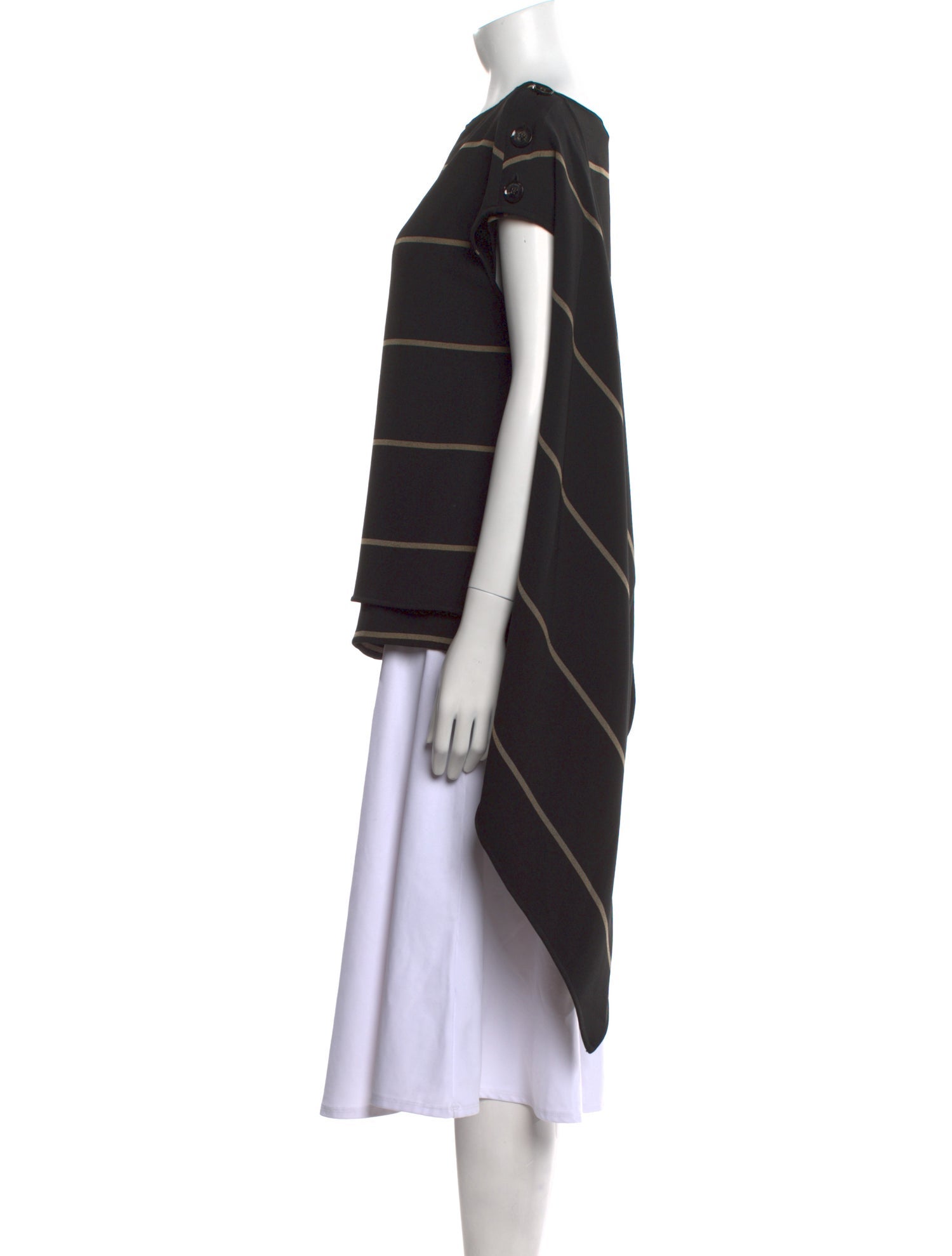 Proenza Schouler Striped Bateau Neckline Tunic