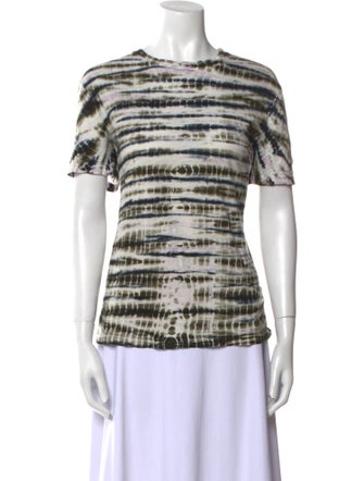 Proenza Schouler Tie-Dye Print Scoop Neck T-Shirt