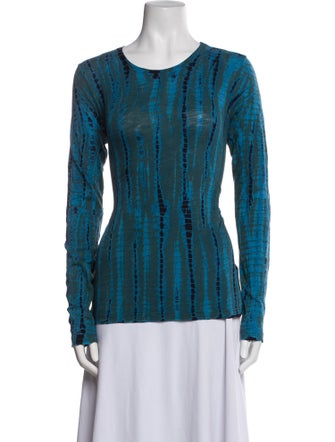 Proenza Schouler Printed Scoop Neck Top