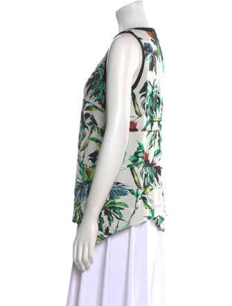 Proenza Schouler Silk Floral Print Top