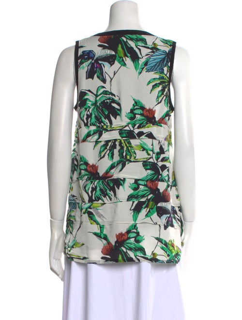 Proenza Schouler Silk Floral Print Top