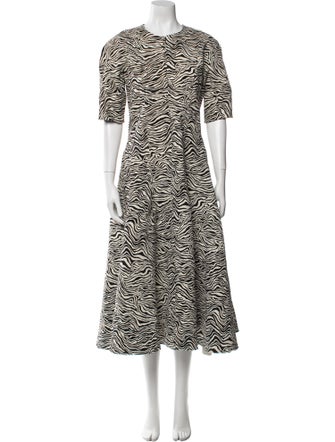 Proenza Schouler Animal Print Long Dress