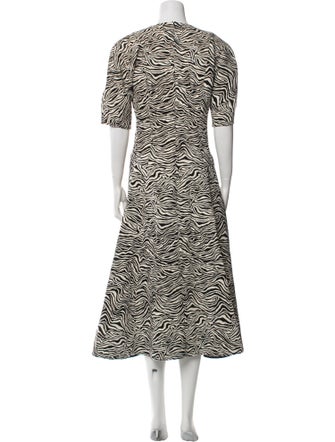 Proenza Schouler Animal Print Long Dress