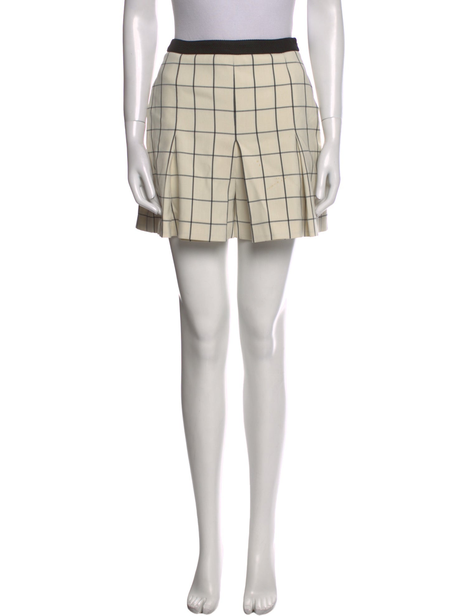 Proenza Schouler Plaid Print Mini Shorts