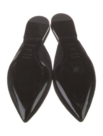 Proenza Schouler Suede Leather Trim Embellishment Mules