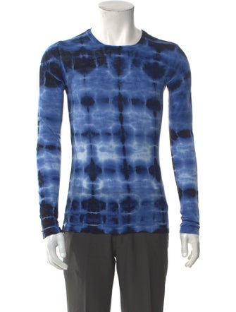 Proenza Schouler Tie-Dye Print Crew Neck Henley