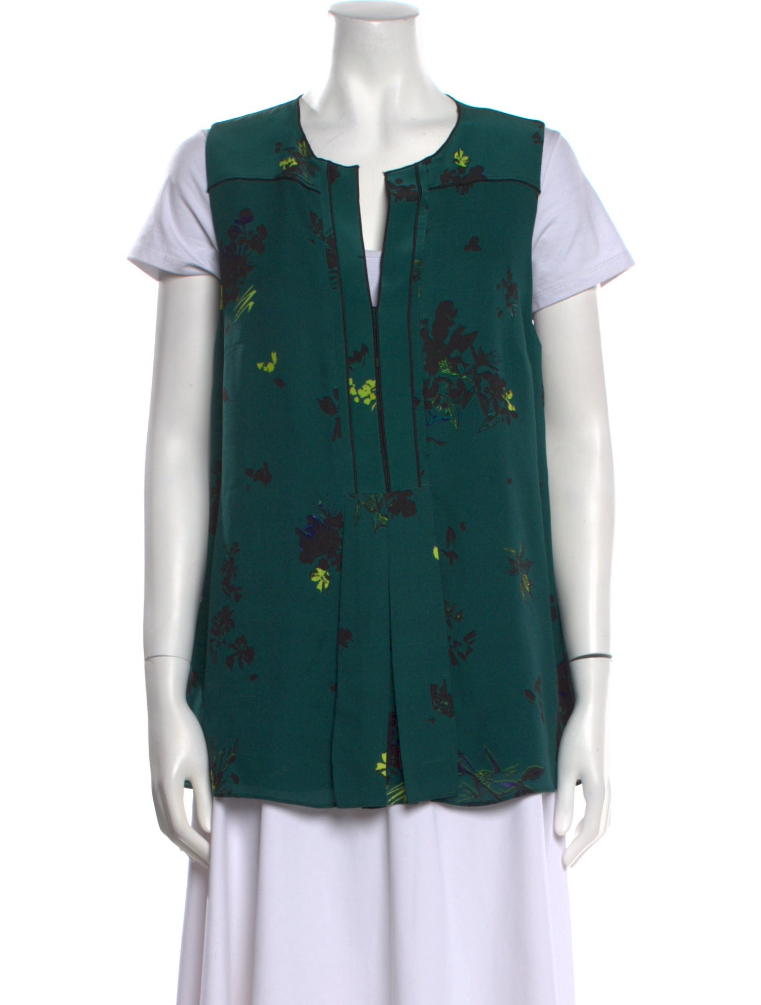 Proenza Schouler Silk Floral Print Top
