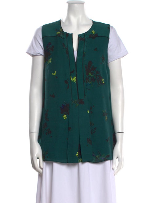 Proenza Schouler Silk Floral Print Top