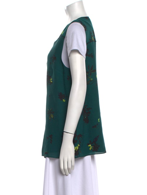 Proenza Schouler Silk Floral Print Top