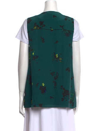 Proenza Schouler Silk Floral Print Top