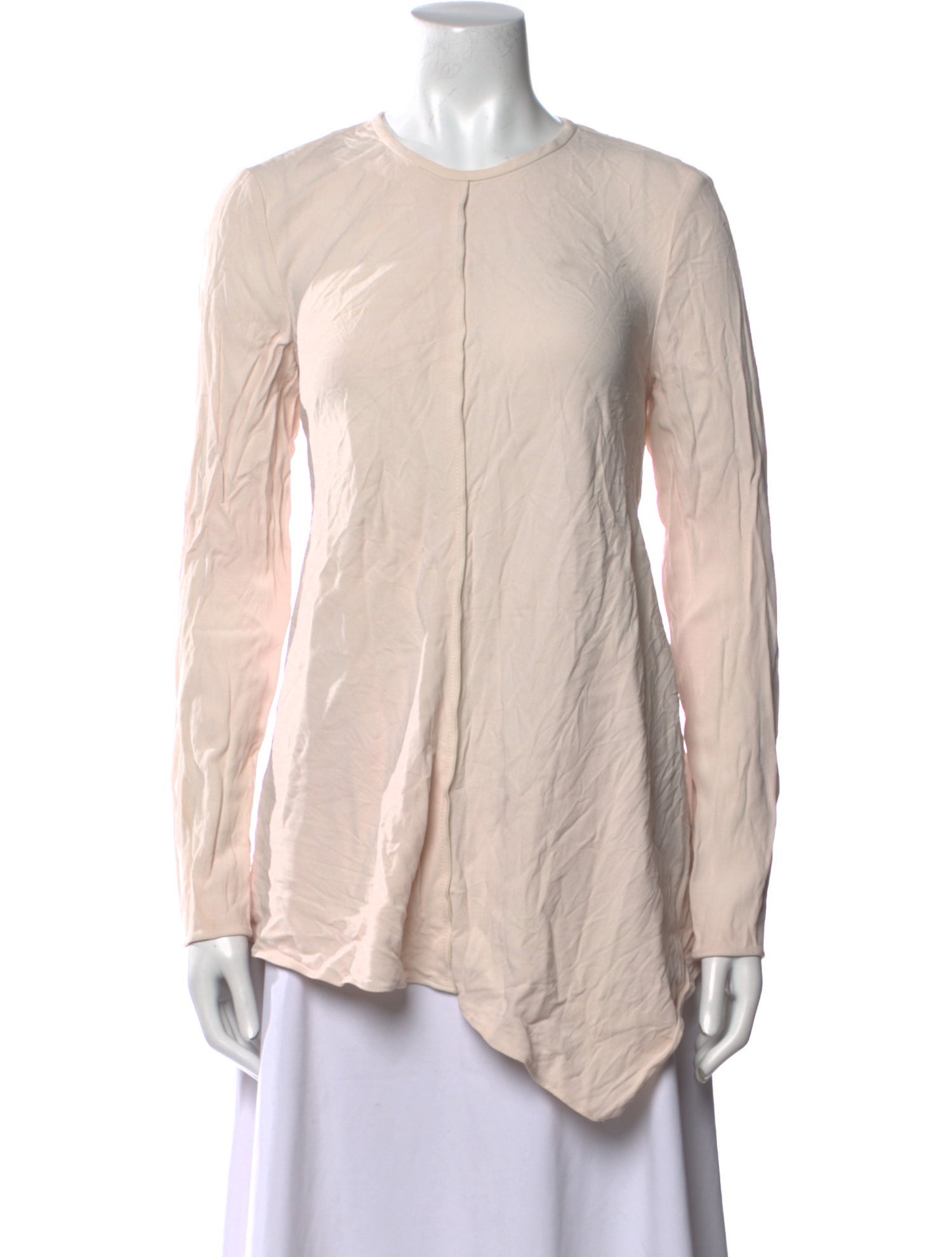 Proenza Schouler Crew Neck Long Sleeve Button-Up Top