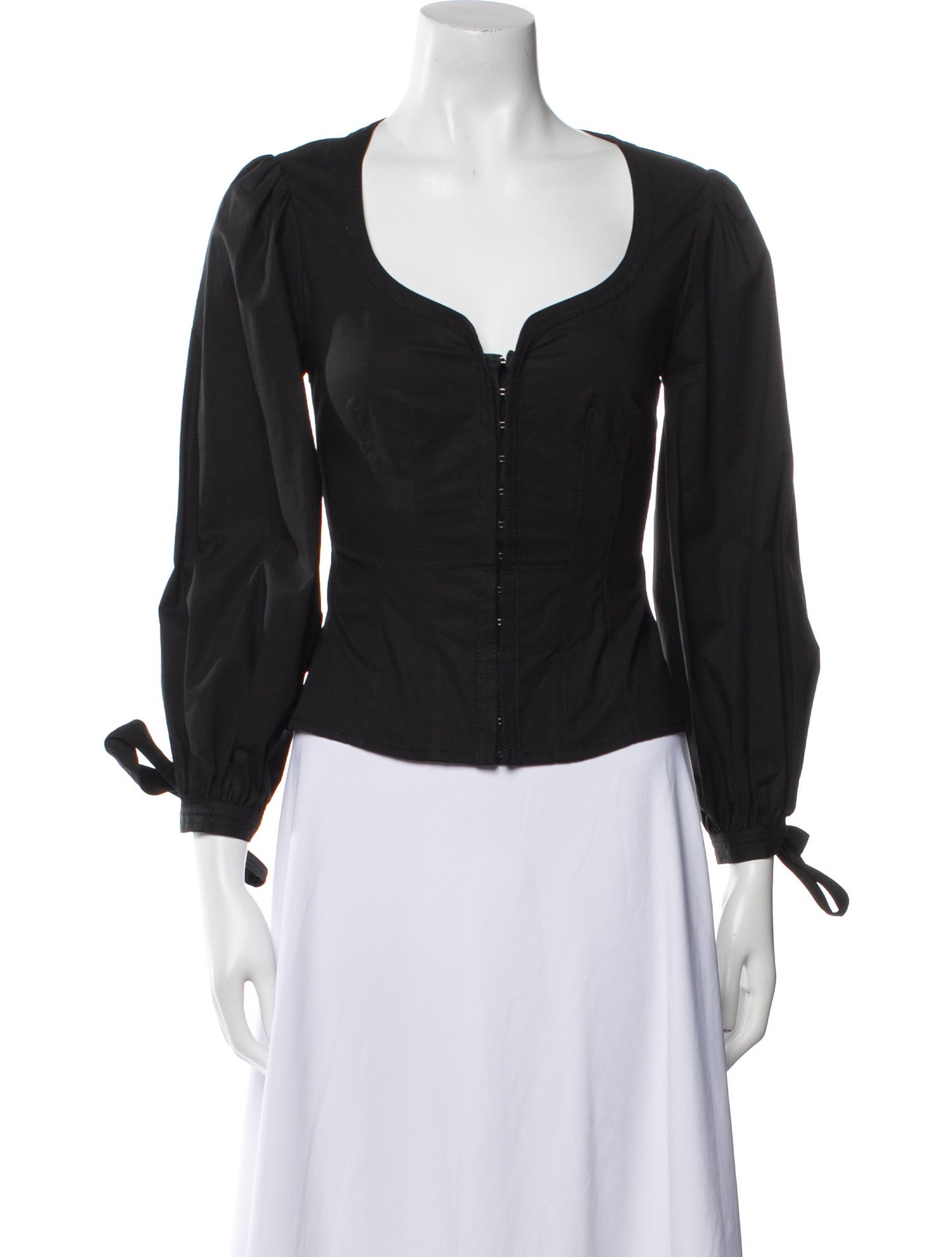 Proenza Schouler V-Neck Long Sleeve Blouse