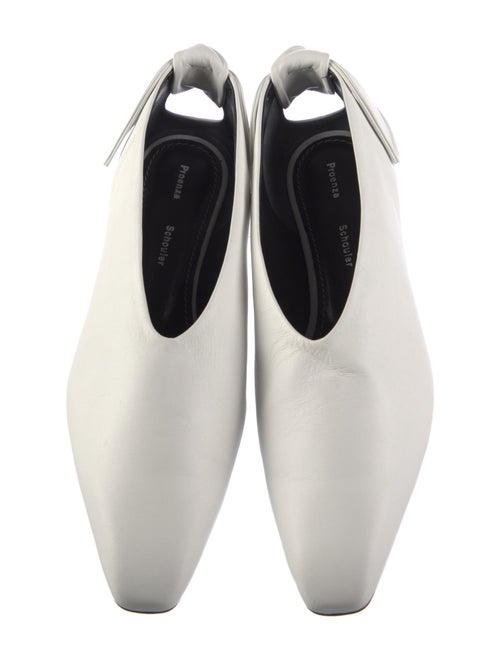 Proenza Schouler Leather Bow Accents Ballet Flats