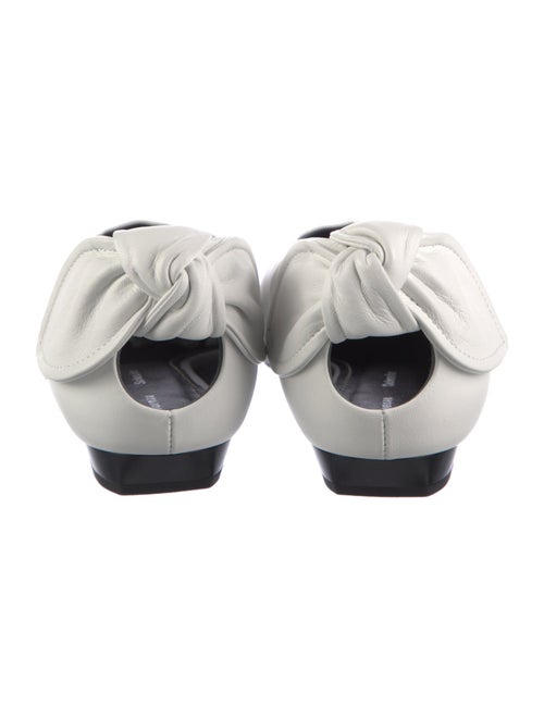 Proenza Schouler Leather Bow Accents Ballet Flats