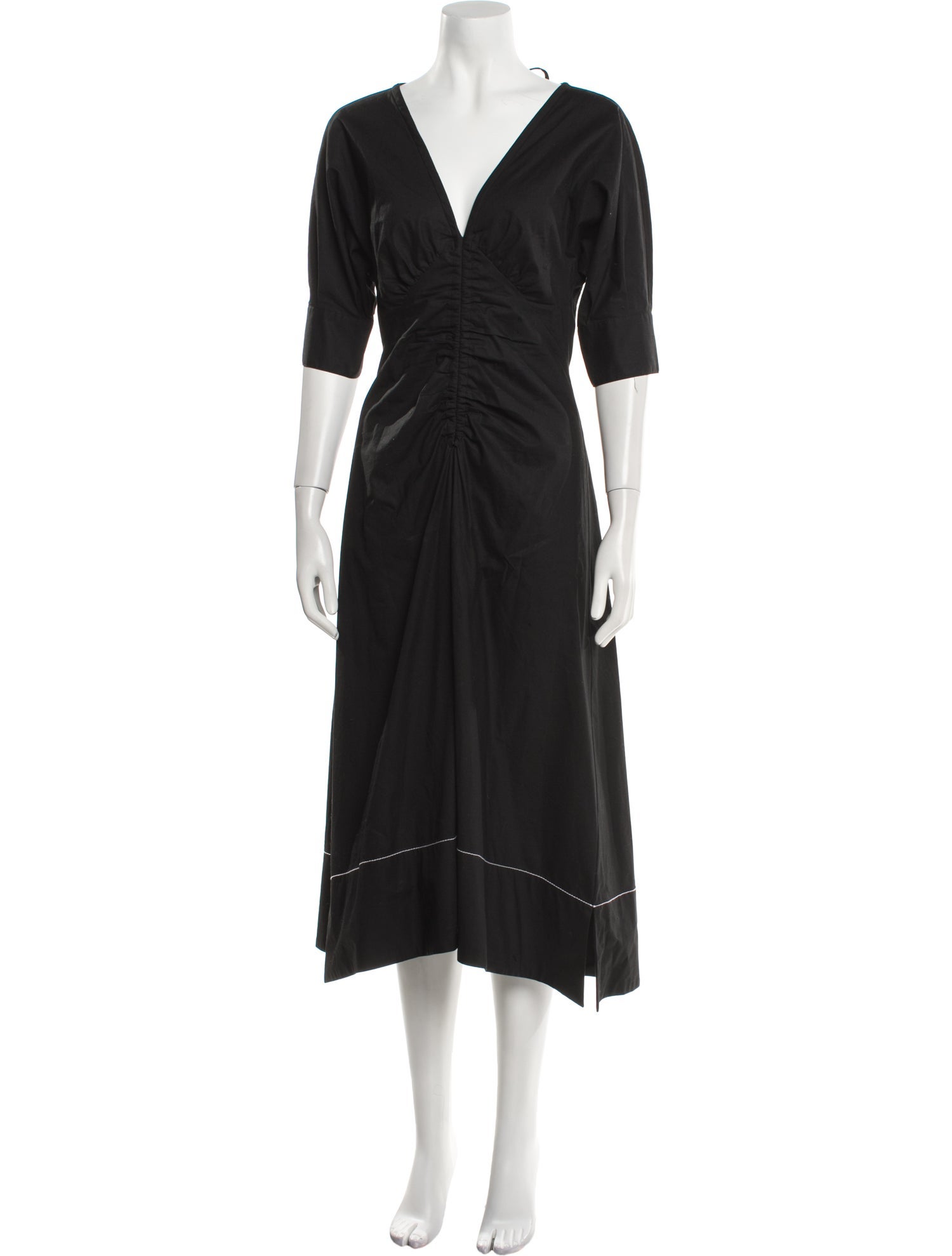 Proenza Schouler V-Neck Midi Length Dress