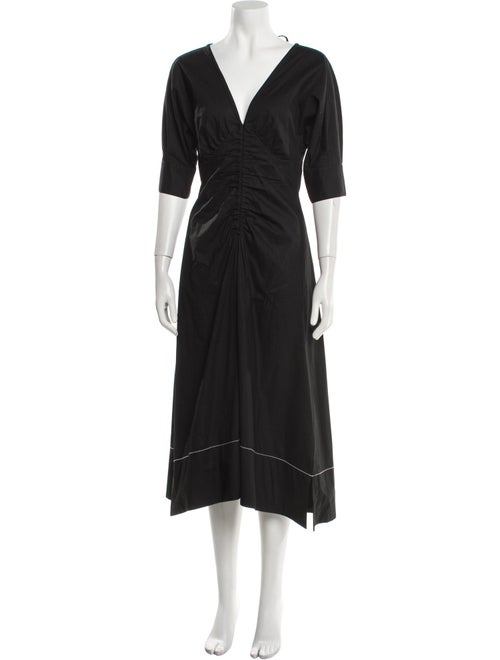 Proenza Schouler V-Neck Midi Length Dress