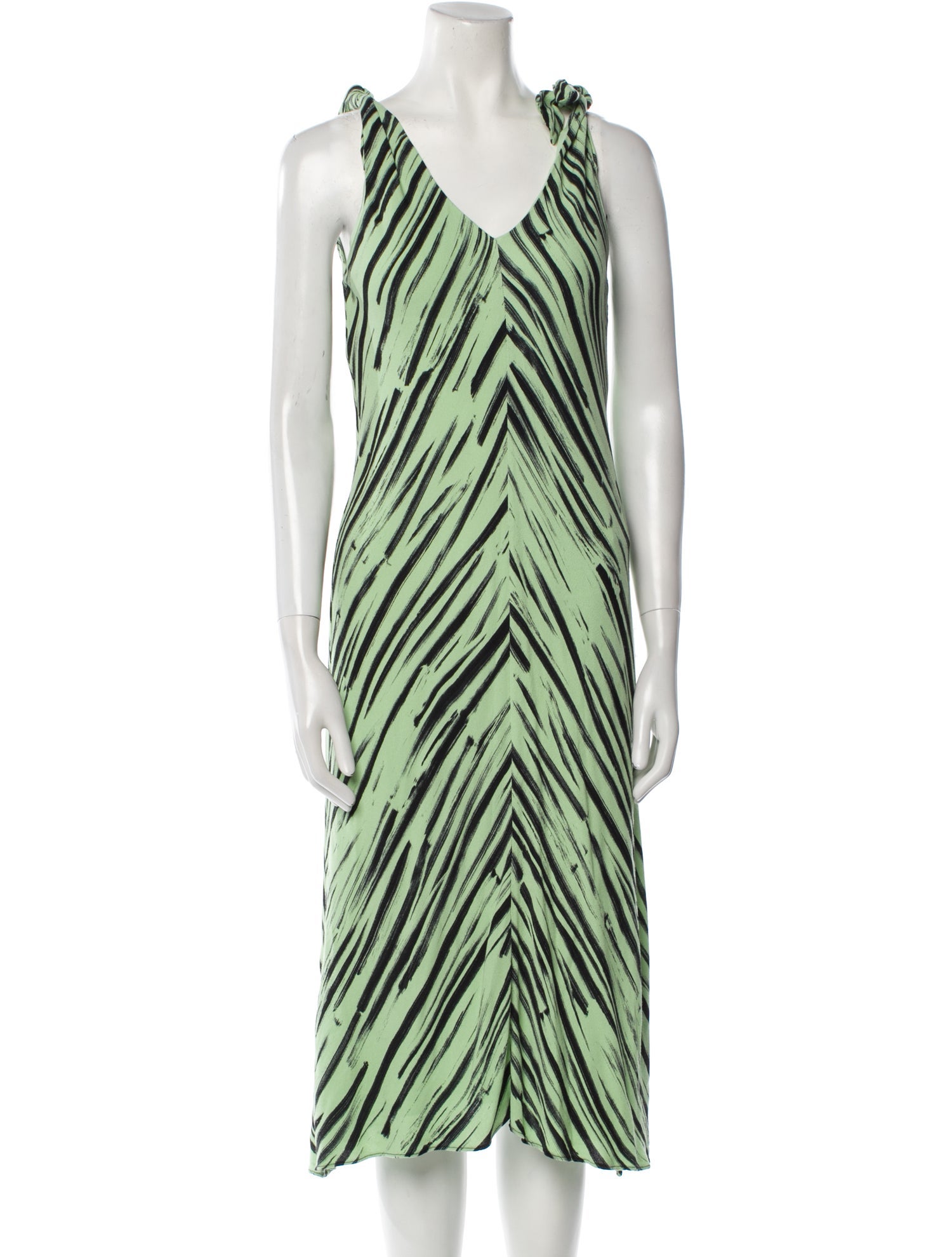 Proenza Schouler Striped Midi Length Dress