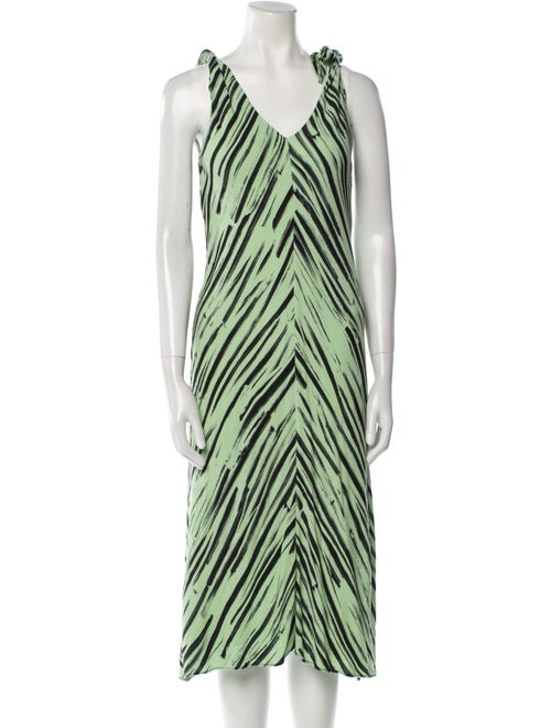 Proenza Schouler Striped Midi Length Dress