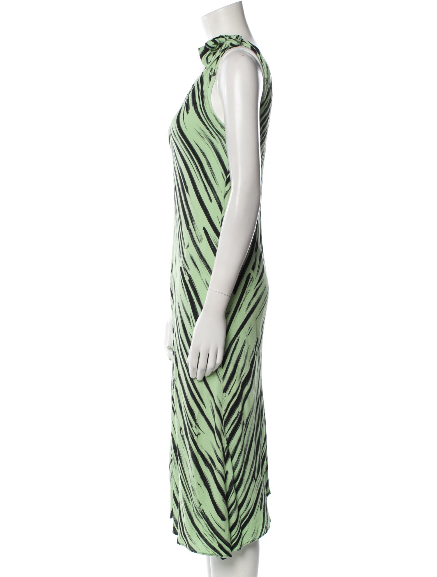 Proenza Schouler Striped Midi Length Dress