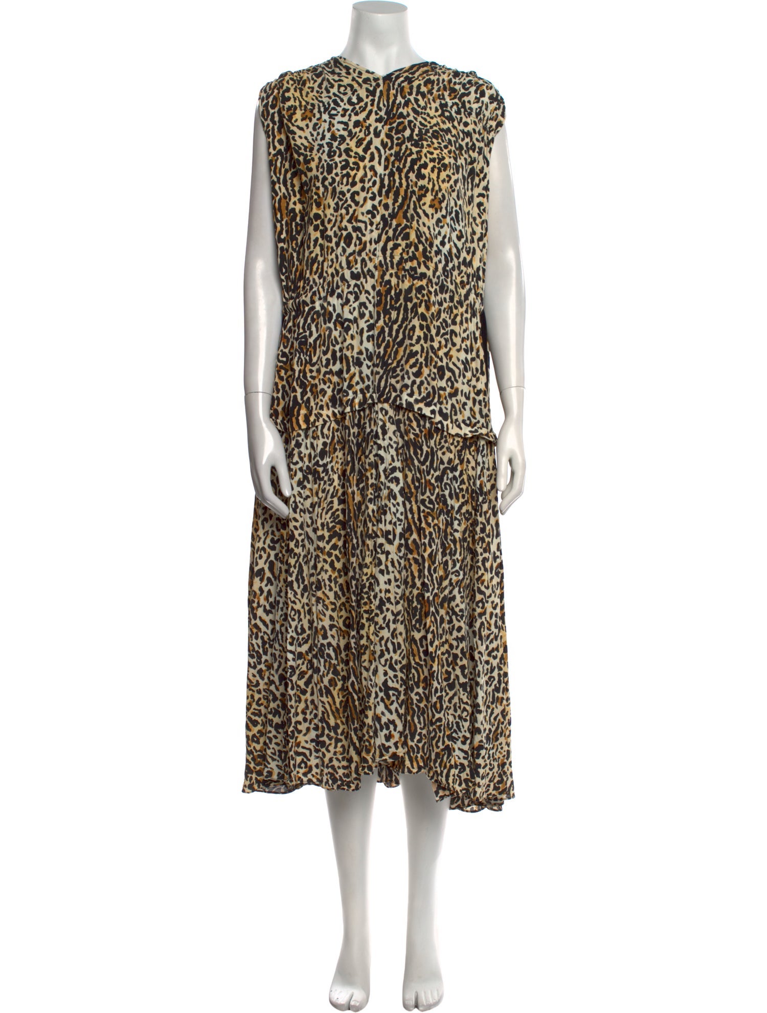 Proenza Schouler Animal Print Midi Length Dress