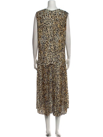 Proenza Schouler Animal Print Midi Length Dress