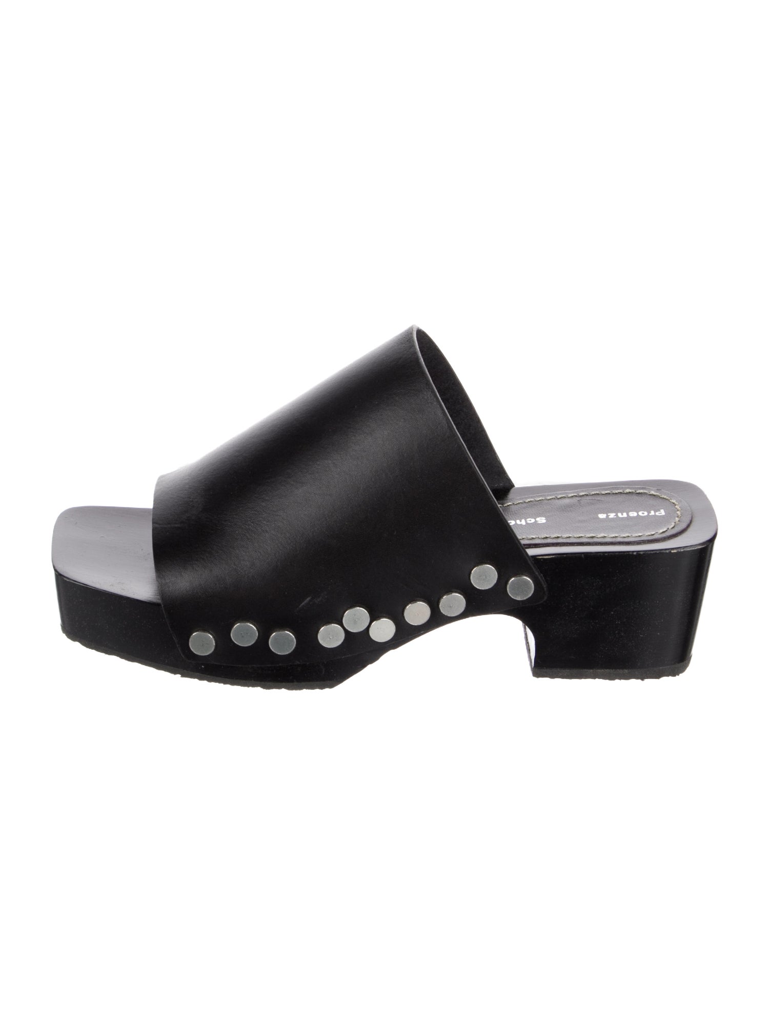 Proenza Schouler Leather Studded Accents Slides