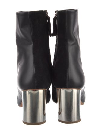 Proenza Schouler Leather Colorblock Pattern Boots