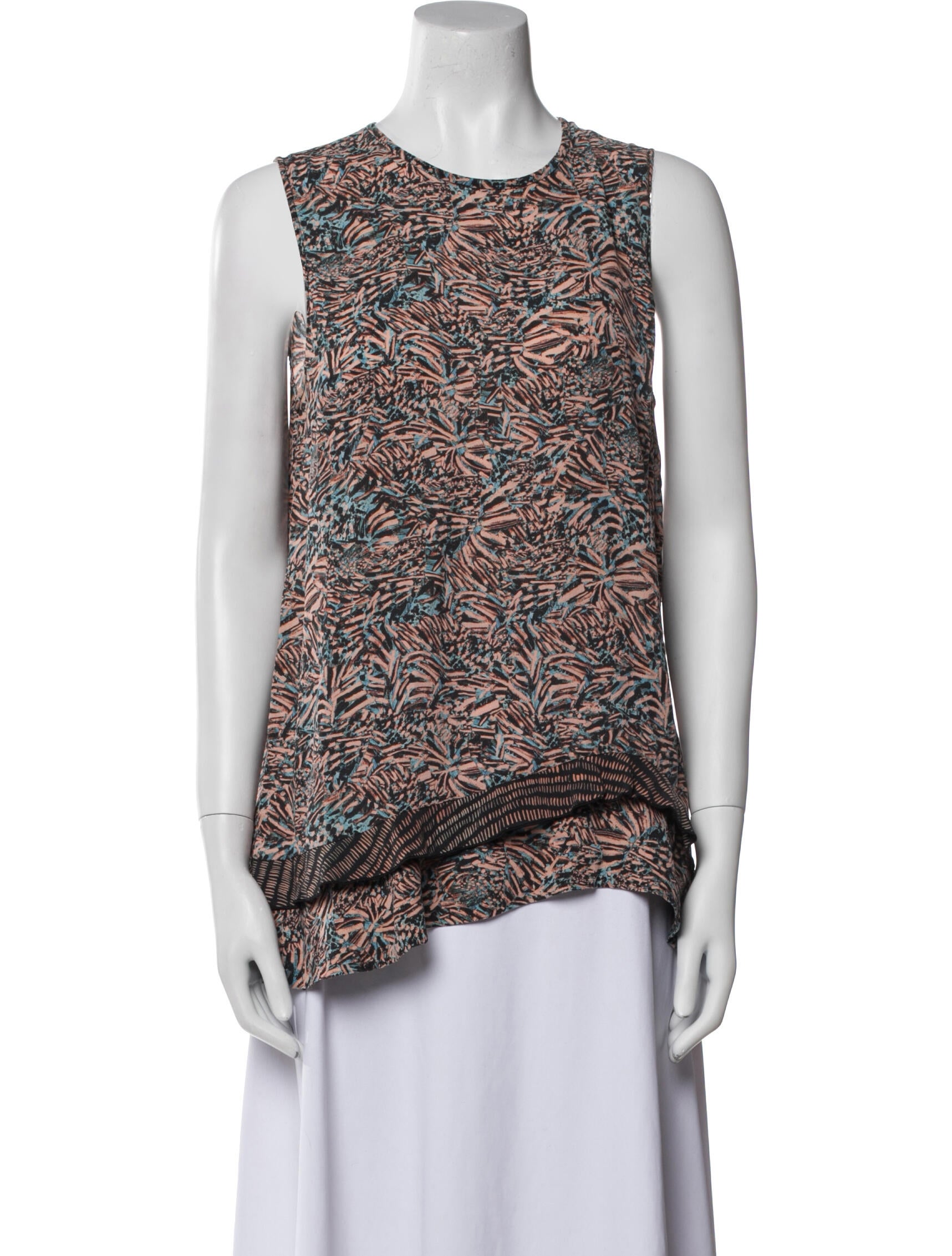 Proenza Schouler Silk Printed Top