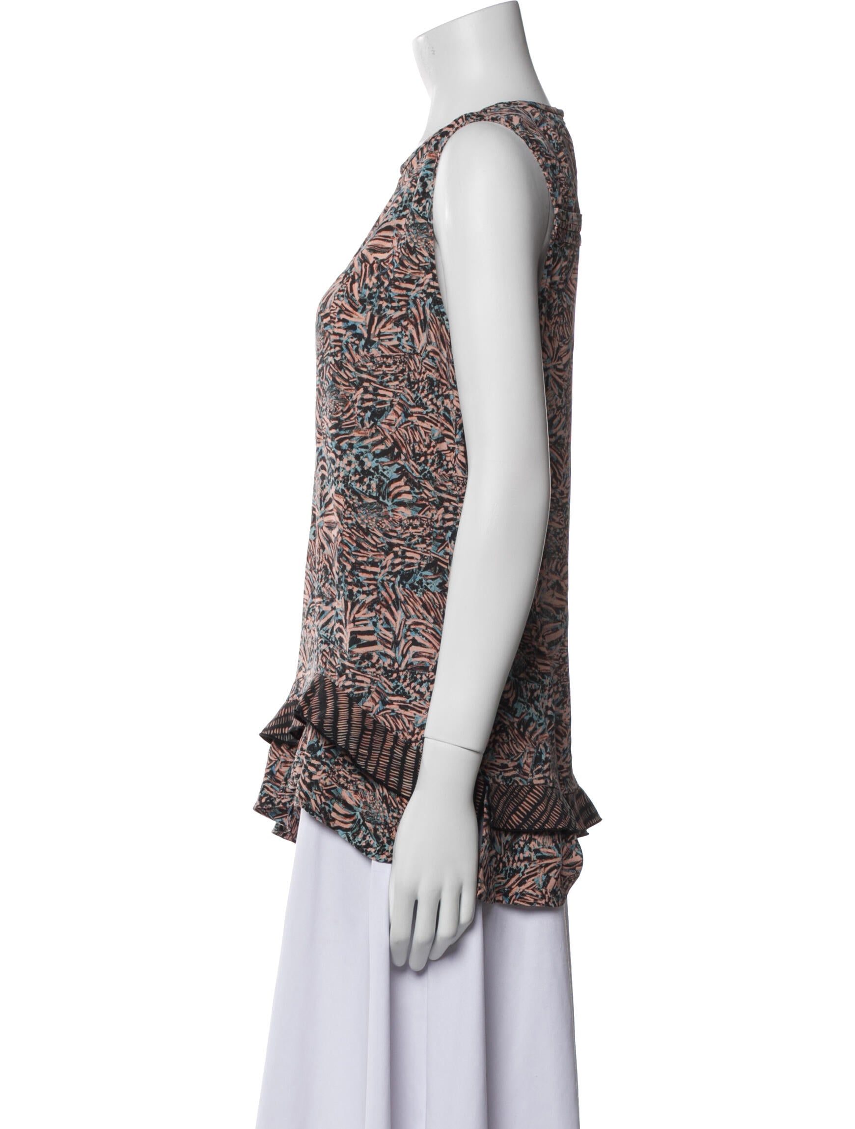 Proenza Schouler Silk Printed Top