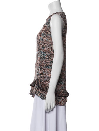 Proenza Schouler Silk Printed Top