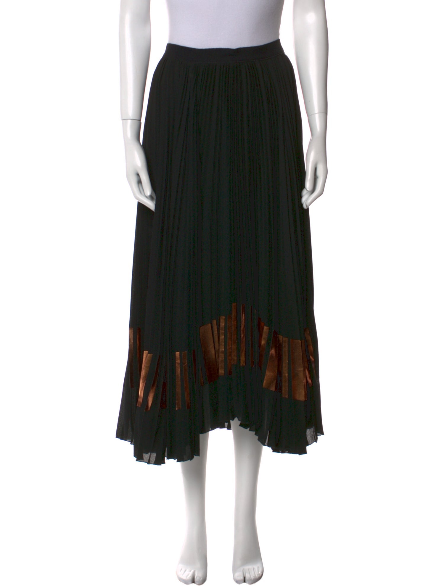 Proenza Schouler Colorblock Pattern Midi Length Skirt