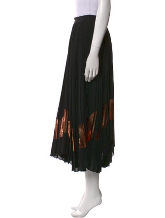 Proenza Schouler Colorblock Pattern Midi Length Skirt