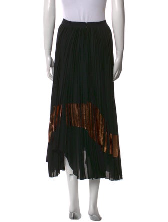 Proenza Schouler Colorblock Pattern Midi Length Skirt