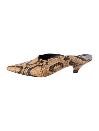 Proenza Schouler Snakeskin Animal Print Mules