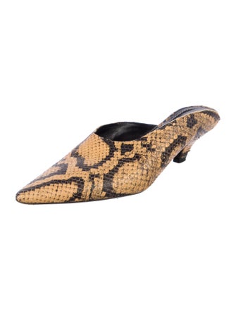 Proenza Schouler Snakeskin Animal Print Mules