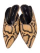 Proenza Schouler Snakeskin Animal Print Mules