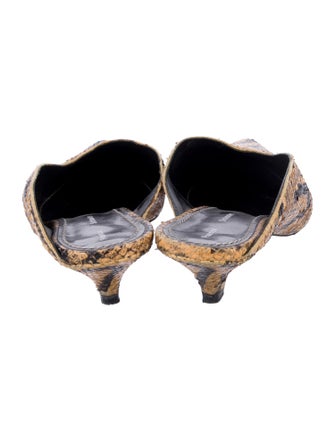 Proenza Schouler Snakeskin Animal Print Mules